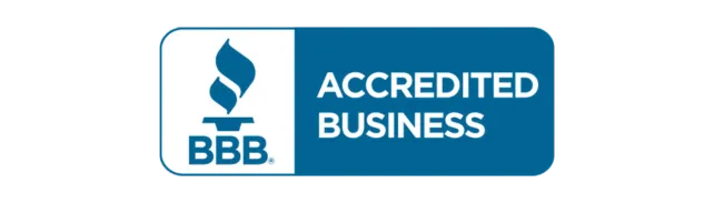 BBB Accredited Business logo representing Accurate Air's commitment to quality HVAC services in Tempe and the East Valley.