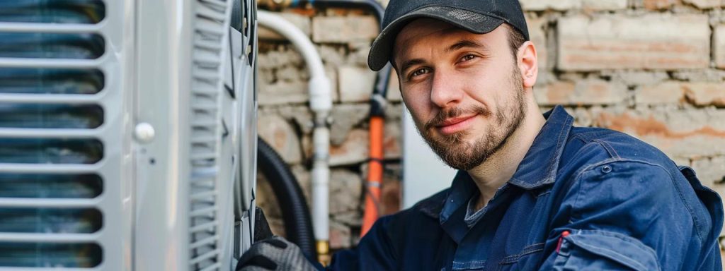 HVAC technician inspecting a furnace unit, emphasizing professional repair services for Scottsdale homeowners facing heating issues.