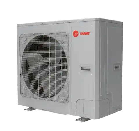 A Trane variable-speed heat pump outdoor unit.