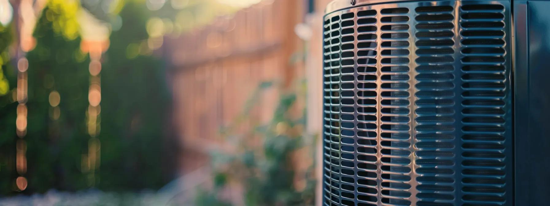 close up picture of a heat pump unit in tempe, arizona