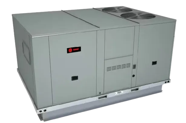 A Trane packaged rooftop unit.